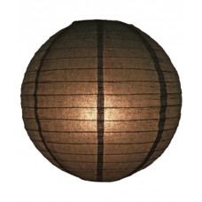 12" Paper Lanterns Round 'Black' - Regular Wire Ribbed